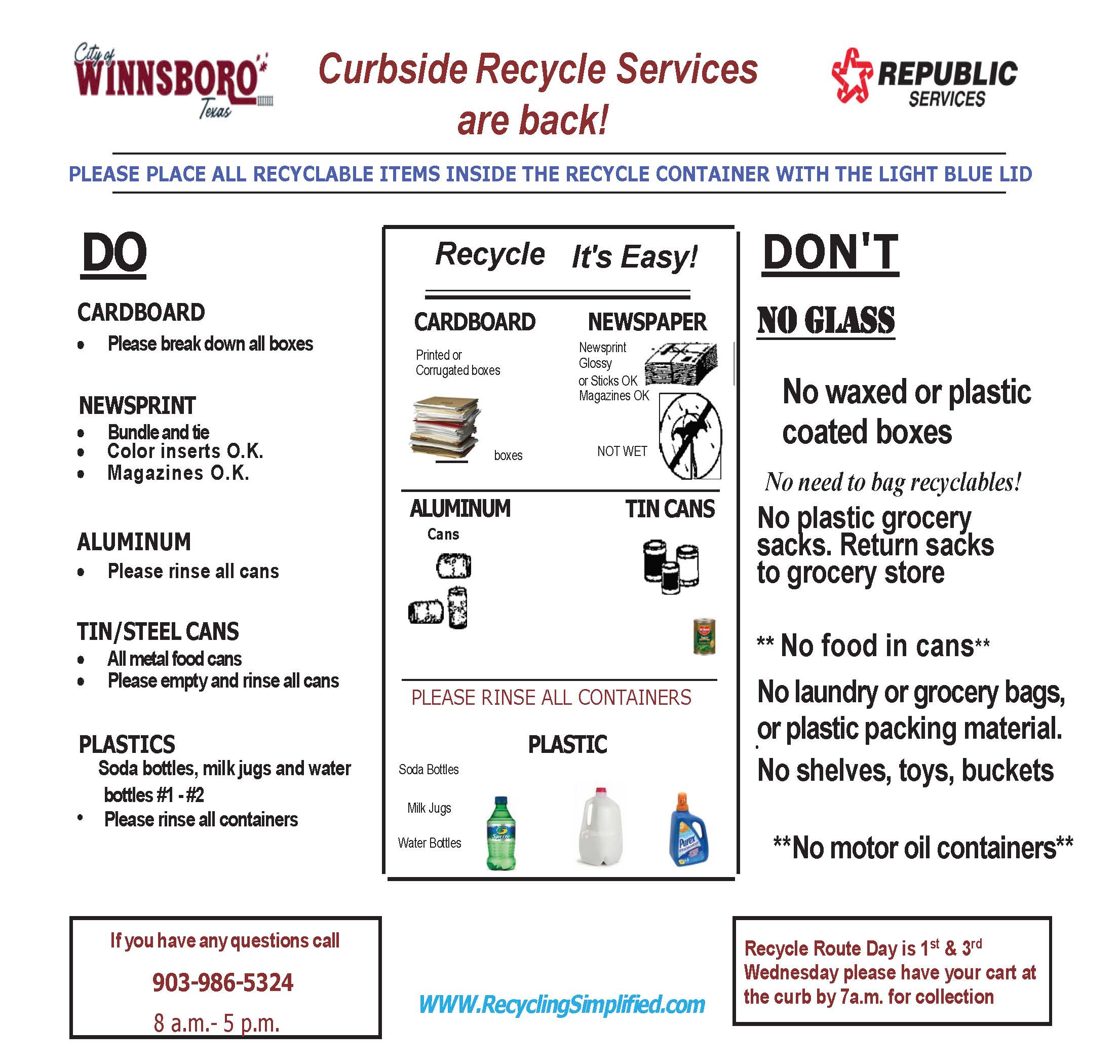 Recycle Services Back 